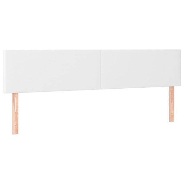 Wezgłowie Biały 200 x 5 x 78/88 cm Sztuczna skóra vidaXL 532781