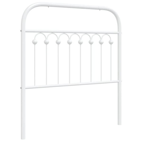 Wezgłowie Biały 90 cm Stal vidaXL 514792
