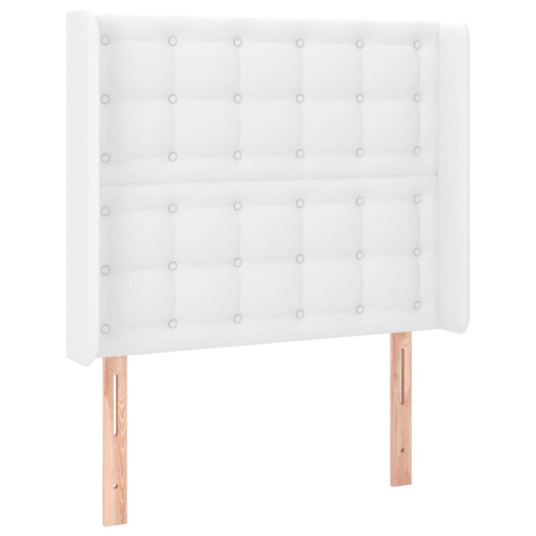 Wezgłowie Biały 93 x 16 x 118/128 cm Sztuczna skóra vidaXL 521169