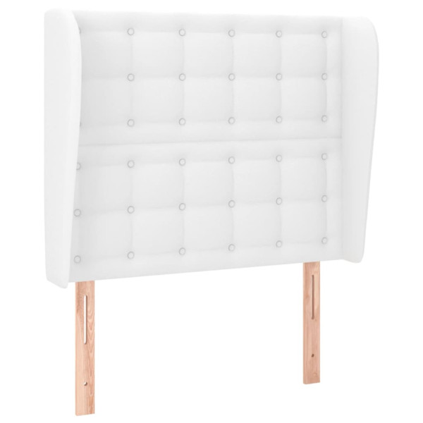 Wezgłowie Biały 93 x 23 x 118/128 cm Sztuczna skóra vidaXL 521369