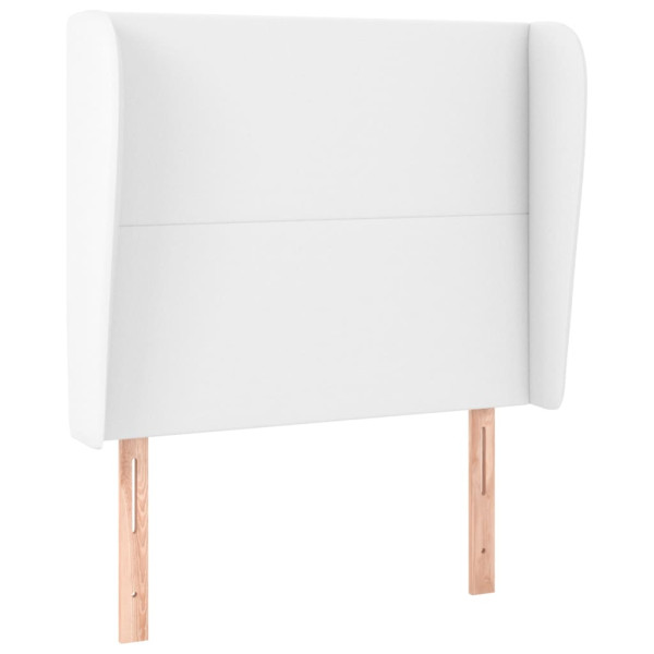Wezgłowie Biały 93 x 23 x 118/128 cm Sztuczna skóra vidaXL 521302