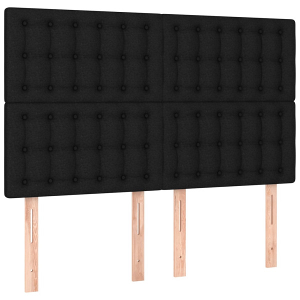 Wezgłowie Black 144 x 5 x 118/128 cm vidaXL 521470