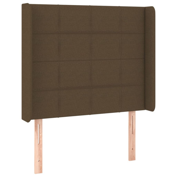 Wezgłowie Brąz 103 x 16 x 118/128 cm Tkanina vidaXL 521348