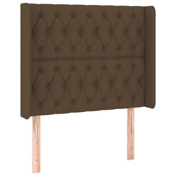 Wezgłowie Brąz 103 x 16 x 118/128 cm Tkanina vidaXL 521365