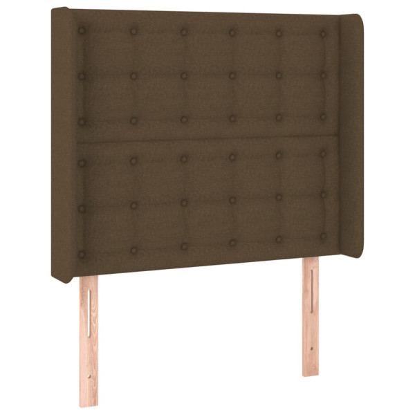 Wezgłowie Brąz 103 x 16 x 118/128 cm Tkanina vidaXL 521493