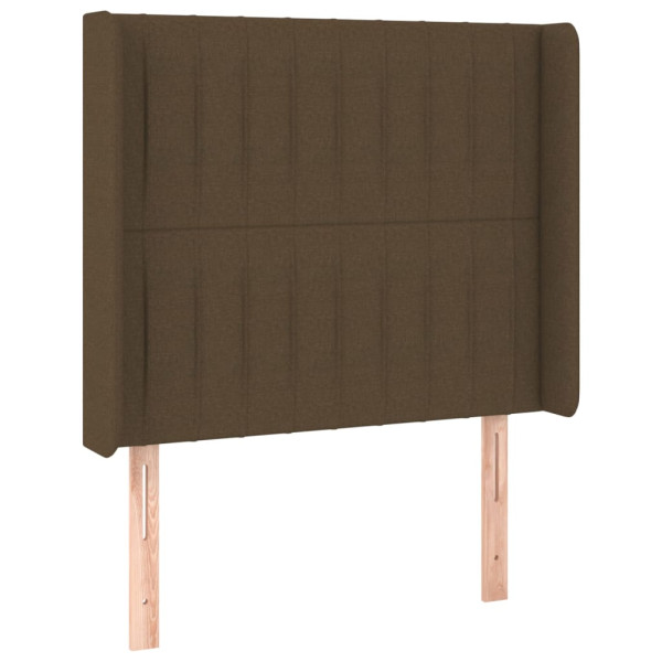 Wezgłowie Brąz 103 x 16 x 118/128 cm Tkanina vidaXL 517509
