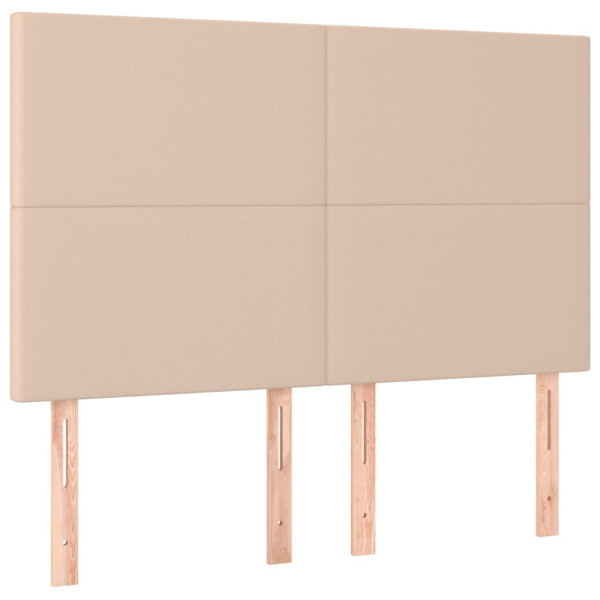 Wezgłowie Brąz 144 x 5 x 118/128 cm Sztuczna skóra vidaXL 535580