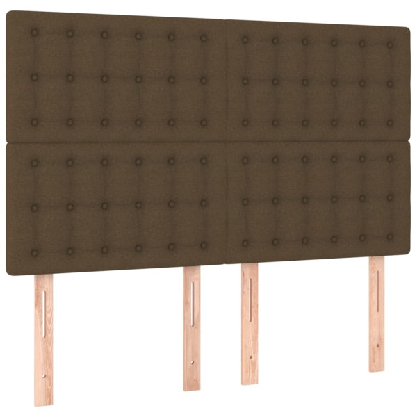 Wezgłowie Brąz 144 x 5 x 118/128 cm Tkanina vidaXL 521484