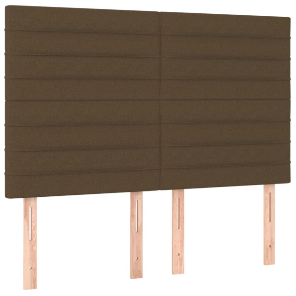Wezgłowie Brąz 144 x 5 x 118/128 cm Tkanina vidaXL 524408