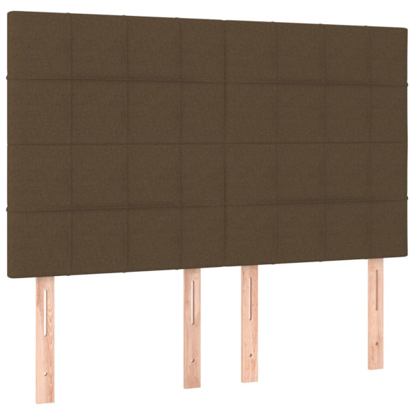 Wezgłowie Brąz 144 x 5 x 118/128 cm Tkanina vidaXL 533521