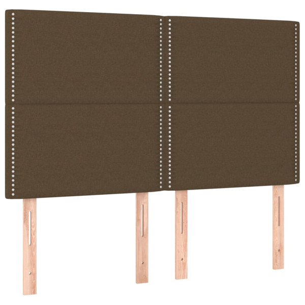 Wezgłowie Brąz 144 x 5 x 118/128 cm Tkanina vidaXL 521290