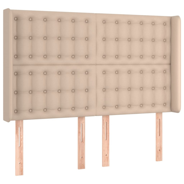 Wezgłowie Brąz 147 x 16 x 118/128 cm Sztuczna skóra vidaXL 521055