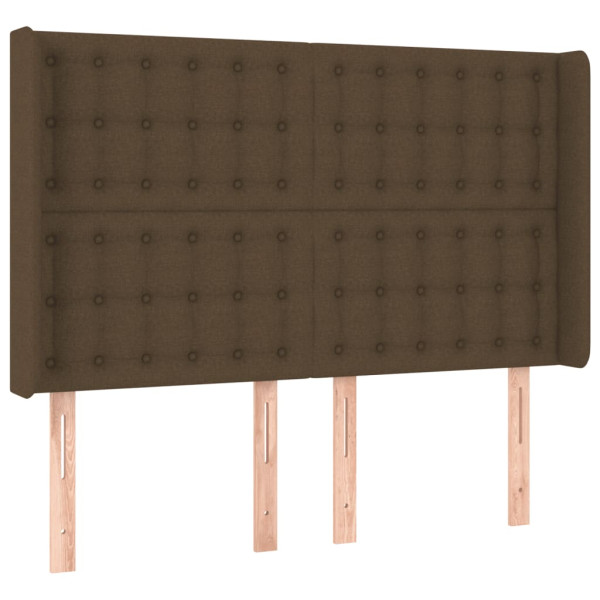 Wezgłowie Brąz 147 x 16 x 118/128 cm Tkanina vidaXL 380846