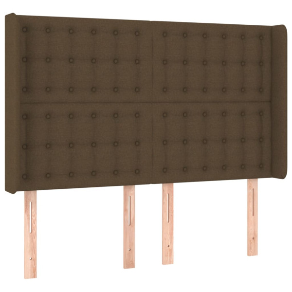 Wezgłowie Brąz 147 x 16 x 118/128 cm Tkanina vidaXL 521360