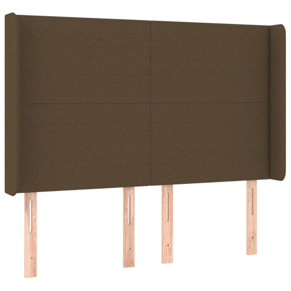 Wezgłowie Brąz 147 x 16 x 118/128 cm Tkanina vidaXL 521424