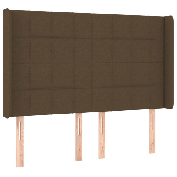 Wezgłowie Brąz 147 x 16 x 118/128 cm Tkanina vidaXL 521474