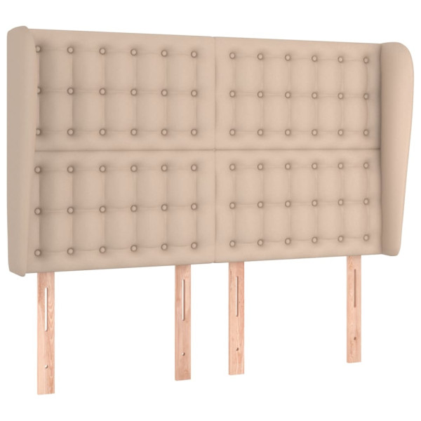 Wezgłowie Brąz 147 x 23 x 118/128 cm Sztuczna skóra vidaXL 521231