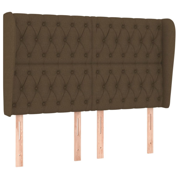 Wezgłowie Brąz 147 x 23 x 118/128 cm Tkanina vidaXL 521318