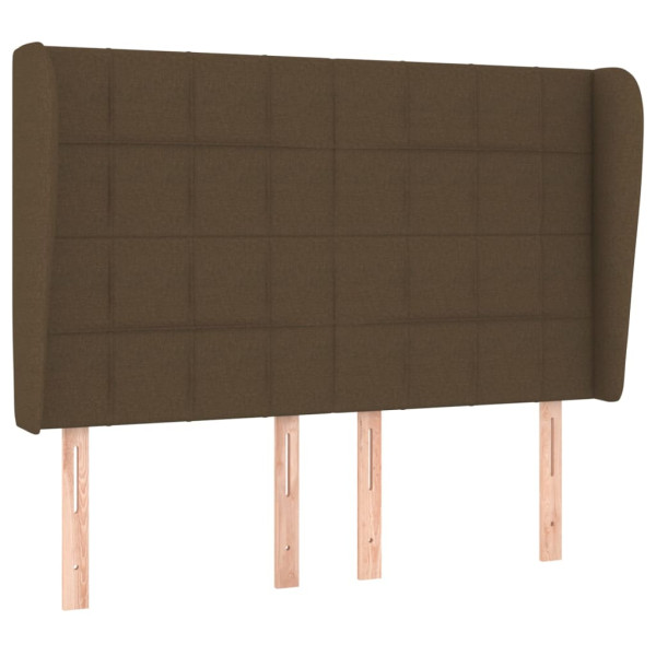 Wezgłowie Brąz 147 x 23 x 118/128 cm Tkanina vidaXL 521356