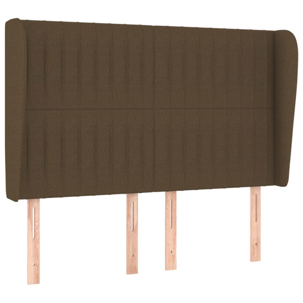 Wezgłowie Brąz 147 x 23 x 118/128 cm Tkanina vidaXL 379821
