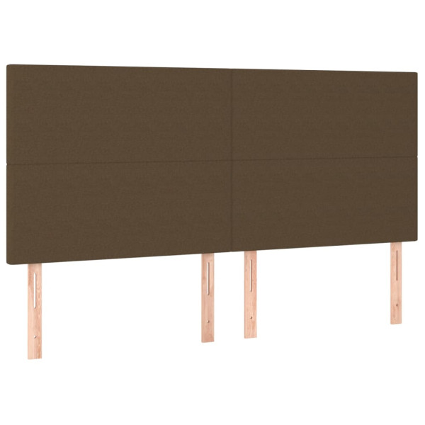 Wezgłowie Brąz 160 x 5 x 118/128 cm Tkanina vidaXL 521293