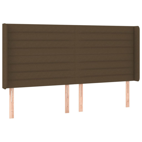 Wezgłowie Brąz 163 x 16 x 118/128 cm Tkanina vidaXL 521495
