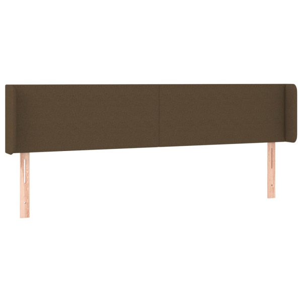 Wezgłowie Brąz 163 x 16 x 78/88 cm Tkanina vidaXL 521448