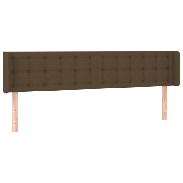 Wezgłowie Brąz 163 x 16 x 78/88 cm Tkanina vidaXL 521477
