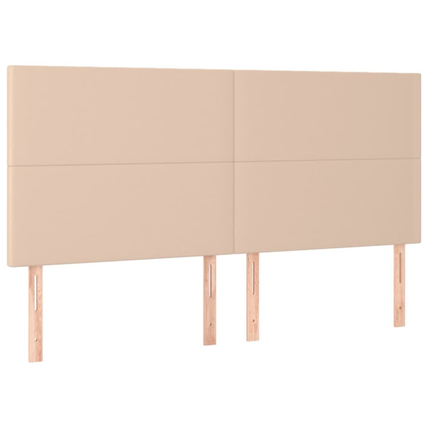 Wezgłowie Brąz 180 x 5 x 118/128 cm Sztuczna skóra vidaXL 533344