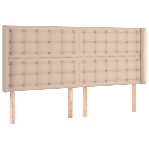 Wezgłowie Brąz 183 x 16 x 118/128 cm Sztuczna skóra vidaXL 521245
