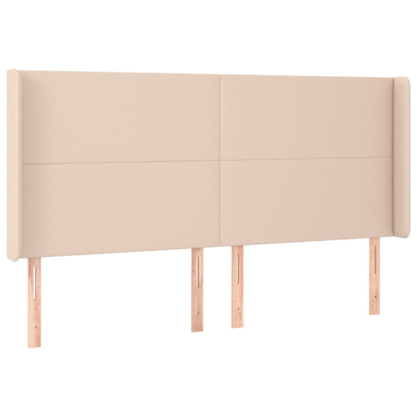 Wezgłowie Brąz 183 x 16 x 118/128 cm Sztuczna skóra vidaXL 532875