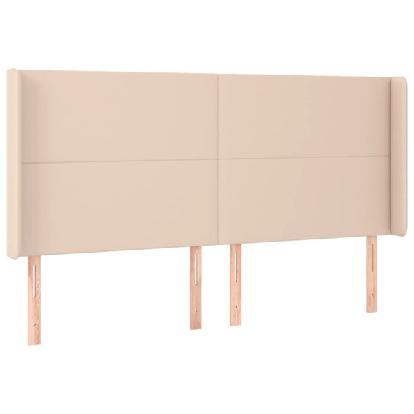 Wezgłowie Brąz 183 x 16 x 118/128 cm Sztuczna skóra vidaXL 521092