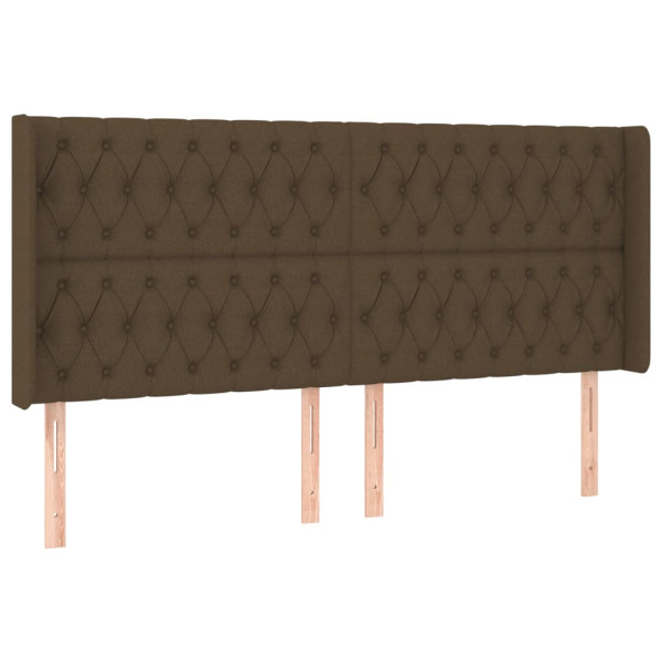 Wezgłowie Brąz 183 x 16 x 118/128 cm Tkanina vidaXL 521336