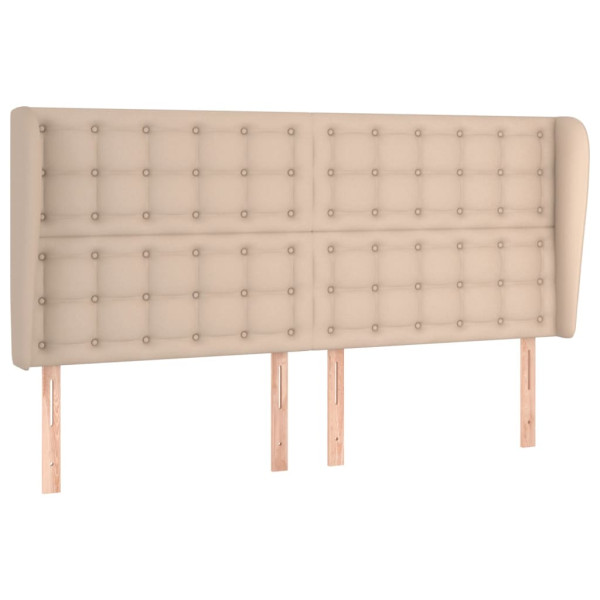 Wezgłowie Brąz 183 x 23 x 118/128 cm Sztuczna skóra vidaXL 521084