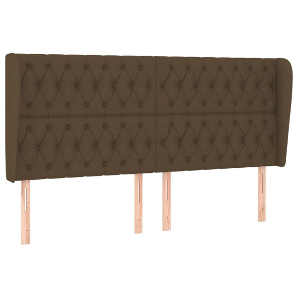Wezgłowie Brąz 183 x 23 x 118/128 cm Tkanina vidaXL 521445