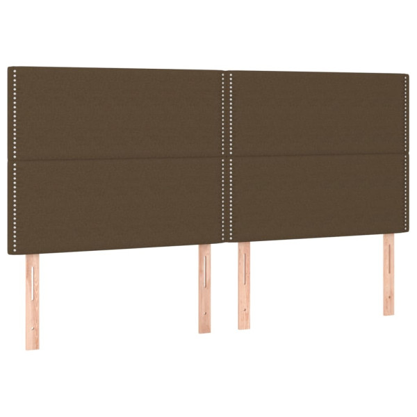 Wezgłowie Brąz 200 x 5 x 118/128 cm Tkanina vidaXL 532716