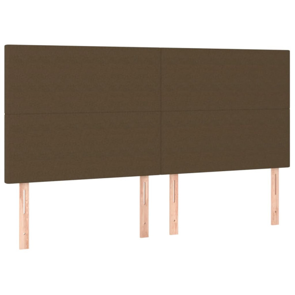 Wezgłowie Brąz 200 x 5 x 118/128 cm Tkanina vidaXL 535493