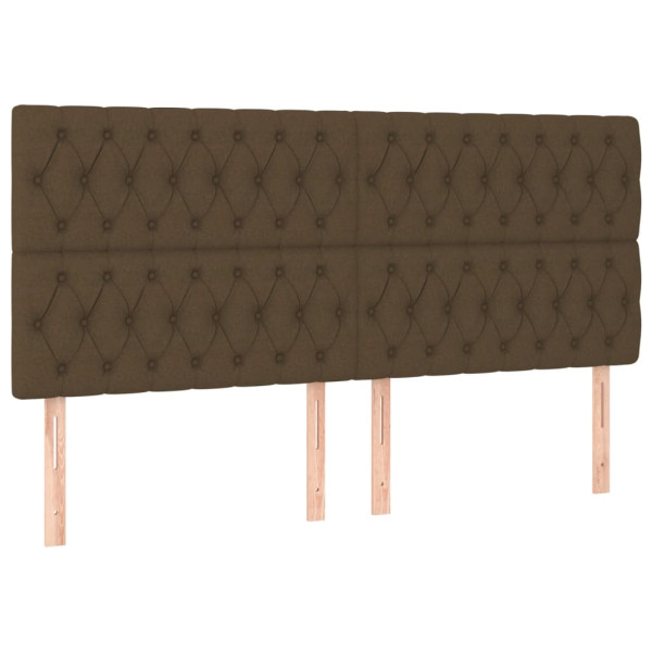 Wezgłowie Brąz 200 x 7 x 118/128 cm Tkanina vidaXL 532789