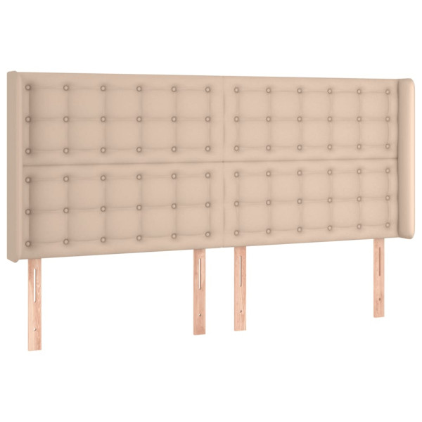 Wezgłowie Brąz 203 x 16 x 118/128 cm Sztuczna skóra vidaXL 521497