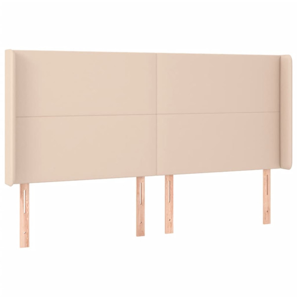 Wezgłowie Brąz 203 x 16 x 118/128 cm Sztuczna skóra vidaXL 521852