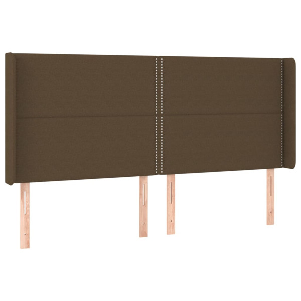 Wezgłowie Brąz 203 x 16 x 118/128 cm Tkanina vidaXL 521473