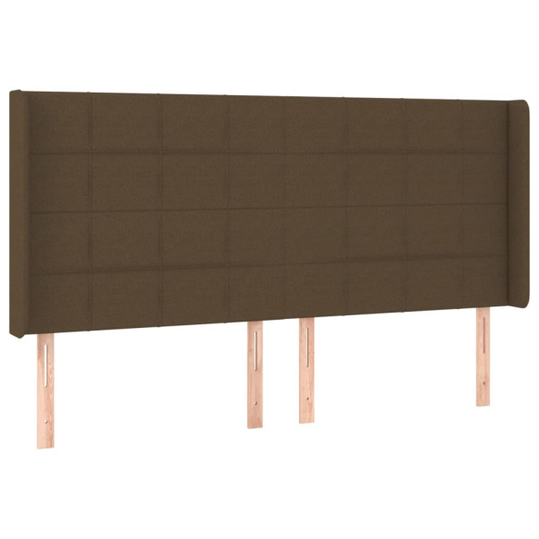 Wezgłowie Brąz 203 x 16 x 118/128 cm Tkanina vidaXL 521523