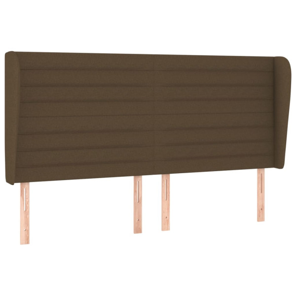 Wezgłowie Brąz 203 x 23 x 118/128 cm Tkanina vidaXL 380039