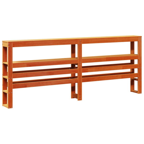 Wezgłowie Brąz 206 x 19 x 82 cm Drewno sosnowe vidaXL 513963