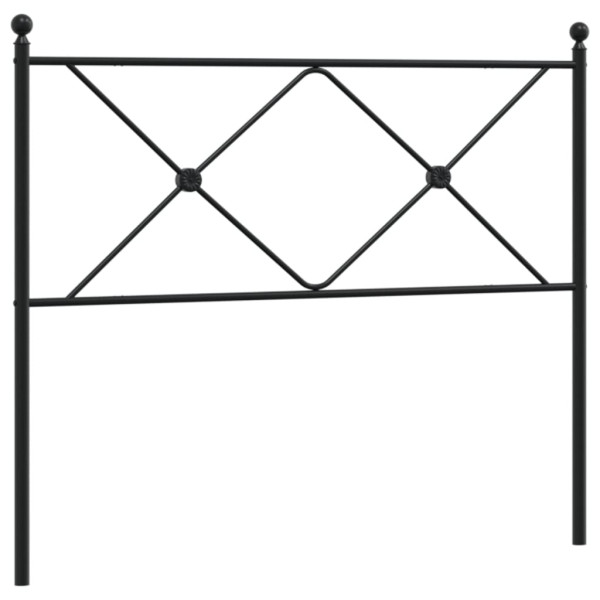 Wezgłowie Czarny 100 cm Stal vidaXL 514060