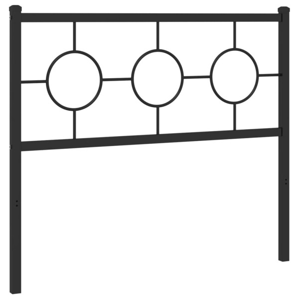 Wezgłowie Czarny 100 cm Stal vidaXL 515209