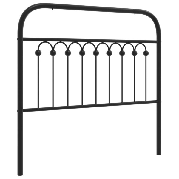 Wezgłowie Czarny 100 cm Stal vidaXL 515344