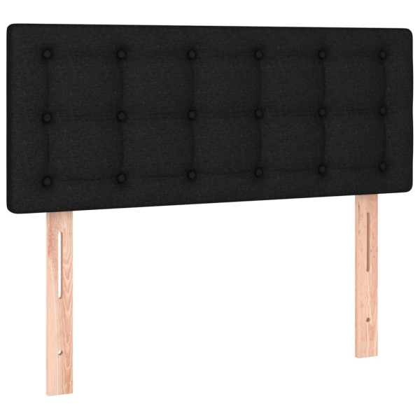 Wezgłowie Czarny 100 cm Tkanina Low vidaXL 138360