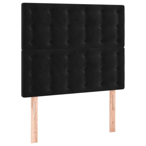 Wezgłowie Czarny 100 x 5 x 118/128 cm Aksamit vidaXL 523068