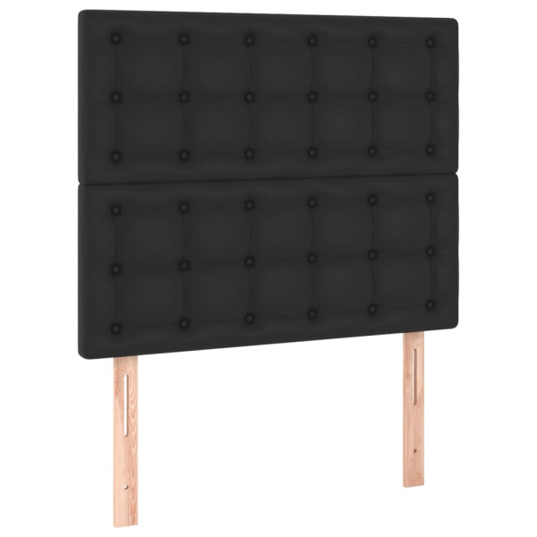 Wezgłowie Czarny 100 x 5 x 118/128 cm Sztuczna skóra vidaXL 520955